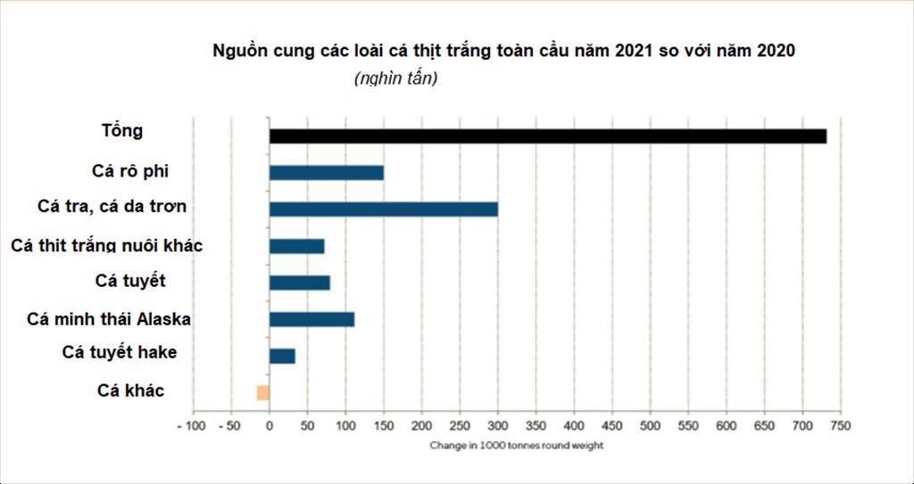 Nguồn cung cá thịt trắng toàn cầu năm 2021 sẽ tăng 4 chủ yếu là cá tra