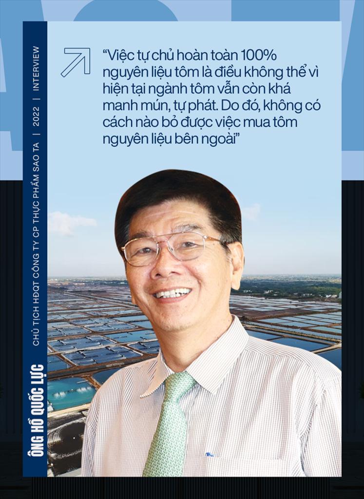 Chủ tịch Sao Ta Việc tự chủ 100 tôm nguyên liệu là điều không thể