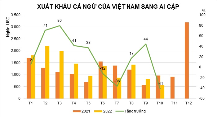Xuất khẩu cá ngừ sang Ai Cập nhiều biến động trong quý cuối năm